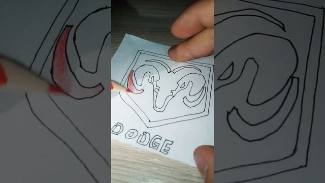 Как нарисовать логотип Dodge/Картинки для срисовки/#рисование смотреть онлайн