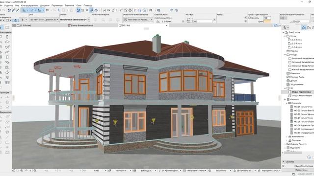 Archicad источник света ночная визуализация, Архикад с нуля #archicad #урок #архикад смотреть онлайн