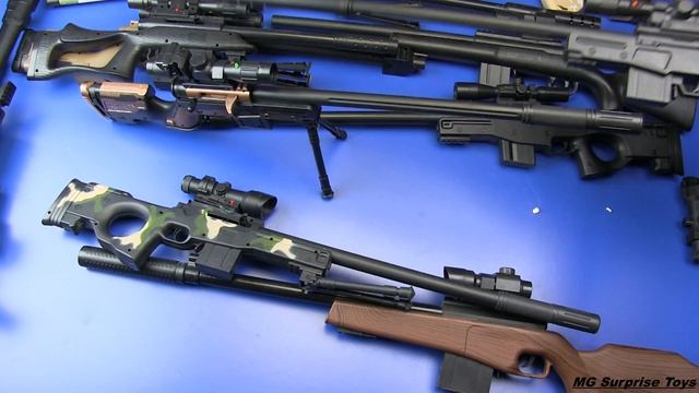 Long Rifles ! Airsoft Sniper Toys - Box of Toys - Military Guns Toys смотреть онлайн