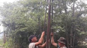 Установка столбов для забор