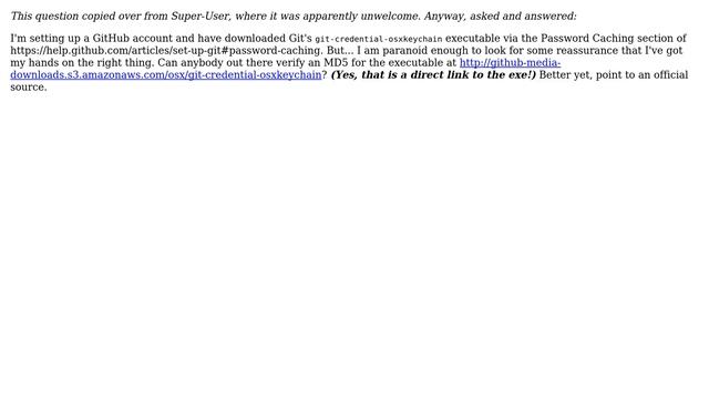 DevOps & SysAdmins: MD5 for Git's git-credential-osxkeychain executable? смотреть онлайн