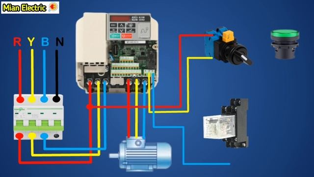 VFD Inverter Power & Control Wiring with Auto Manual Selector Switch/ Practical VFD Interlock Wirin смотреть онлайн