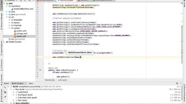 How to Add Progress Bar in App || Convert Website Into Android App Part 4 || Android Studio смотреть онлайн