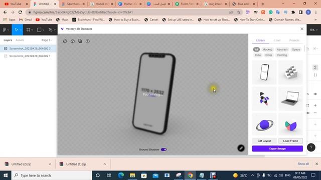 صمم سكرين شوت احترافي لتطبيقك على موقع فيجما Figma Tuturials - Vectary 3D elements Mockup Plugin смотреть онлайн