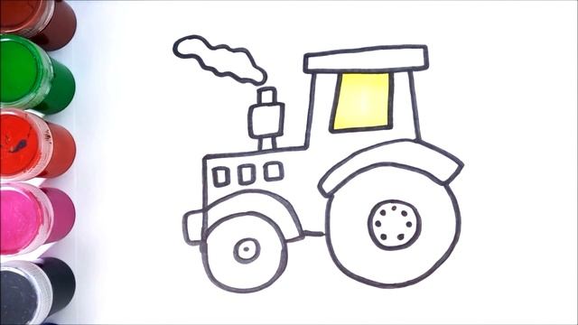 Сурет салу трактор | How to draw a tractor | Как нарисовать трактор | Сурет салу трактор смотреть онлайн