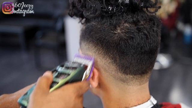 HAIRCUT TUTORIAL: CURLY HAIR DROP FADE смотреть онлайн