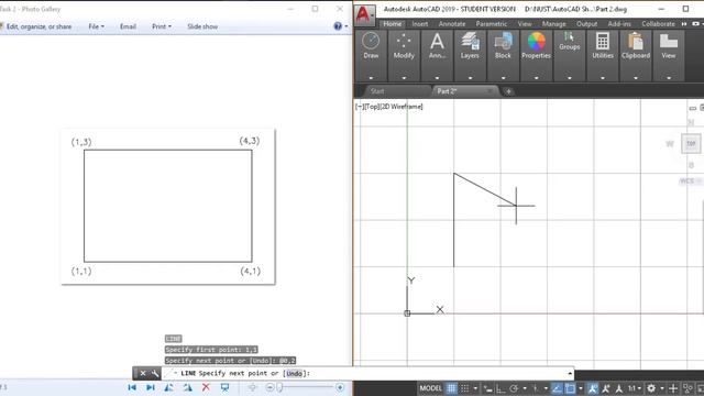 AutoCAD 2019 - Line Command (Part 2) - Dynamic Input Mode - Coordinate System смотреть онлайн
