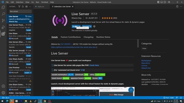 How To Install Live Server in Visual Studio Code смотреть онлайн