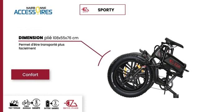 EZA BIKE- VÉLO À ASSISTANCE ÉLECTRIQUE PLIANT SPORTY смотреть онлайн