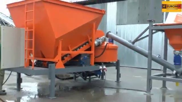 СУПЕРМОБИЛЬНЫЙ БЕТОННЫЙ ЗАВОД EUROMIX CROCUS 15/750 TRAIL | Процесс приготовления товарного бетона смотреть онлайн