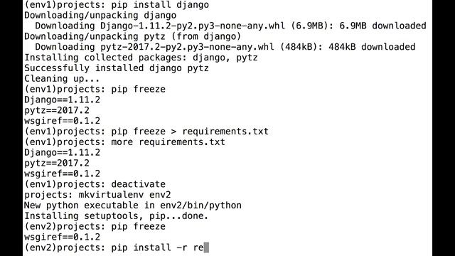 Virtualenv and virtualenvwrapper: A quick intro смотреть онлайн