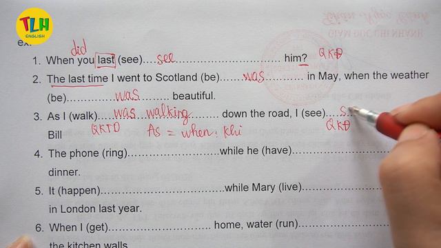 Phân Biệt Thì Quá Khứ Đơn và Quá Khứ Tiếp Diễn - Bài 9 | TLH English смотреть онлайн