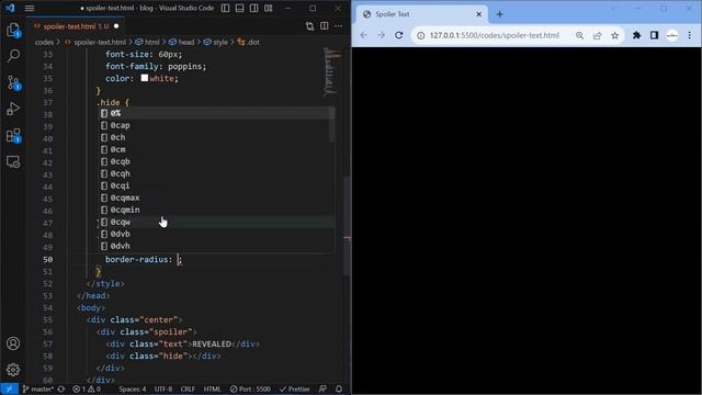 Create Spoiler Text using HTML CSS JS | Telegram Style смотреть онлайн