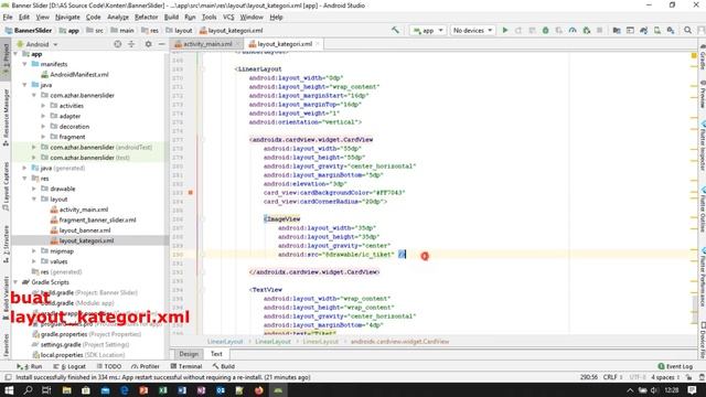 Tutorial Membuat Image Slider dengan Android Studio смотреть онлайн