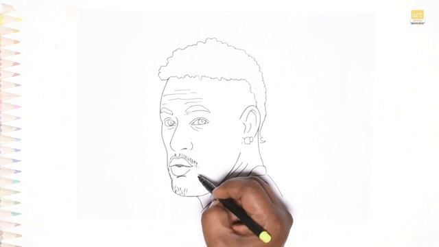 Neymar drawing video | Neymar face drawing | How to draw Brazilian football player Neymar drawing смотреть онлайн