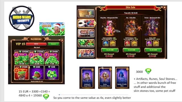 Hero Wars Secrets - Astral Season - 1500 Emeralds Free смотреть онлайн