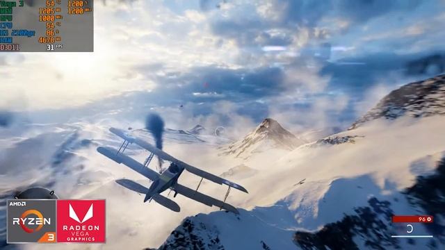 Ryzen 3 PRO 2100ge - Battlefield 1 [16GB] смотреть онлайн
