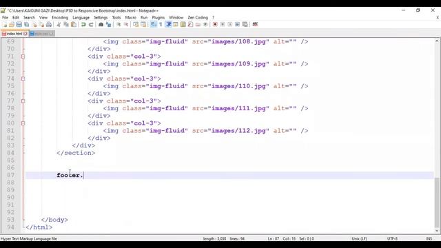 HTML and CSS Bangla Tutorial #23 | PSD to Bootstrap Full Project смотреть онлайн