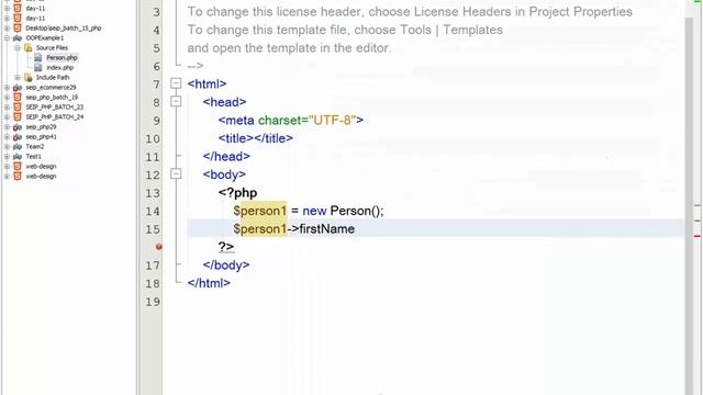 Person class example on php смотреть онлайн