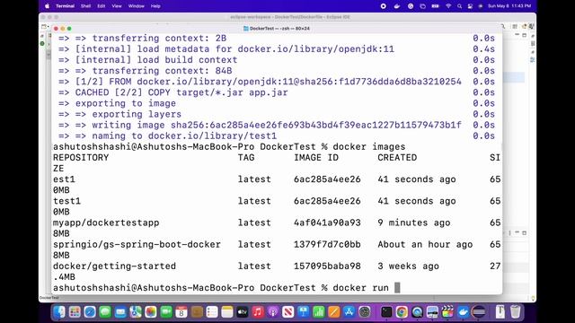 Creating java and spring-boot docker container, run docker container from local. смотреть онлайн