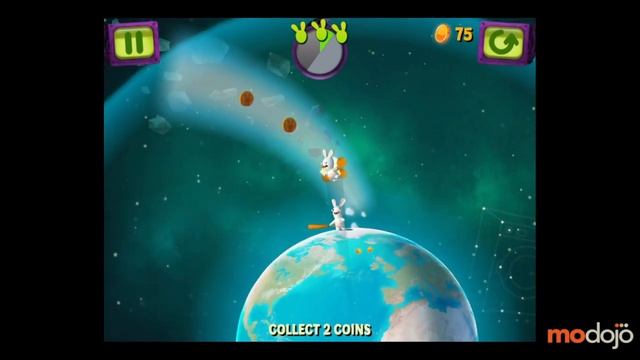 Rabbids Big Bang (iPhone/iPad) Collect 3 Coins смотреть онлайн