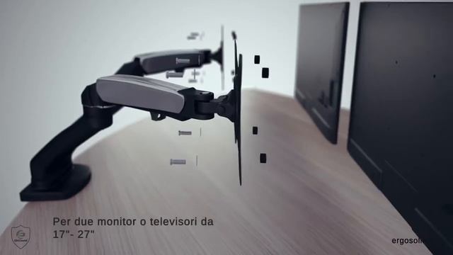 NB F180 – Supporto da scrivania per due monitor da 17″-27″ смотреть онлайн