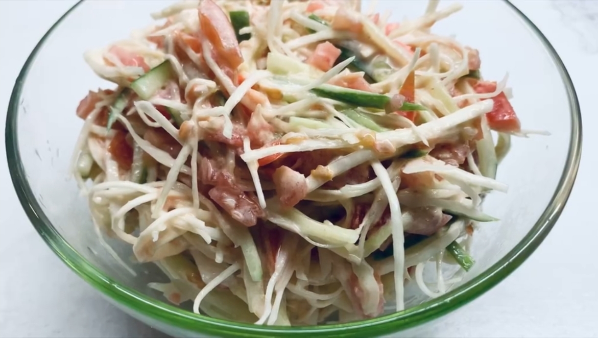 Салат минутка! Легко, быстро, вкусно! 🔥