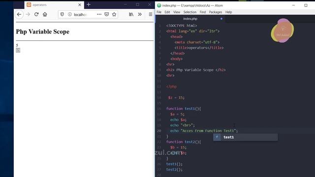 PHP scope variable | PHP Operators Bangla | php bangla tutorial md azizul | Part 22 смотреть онлайн