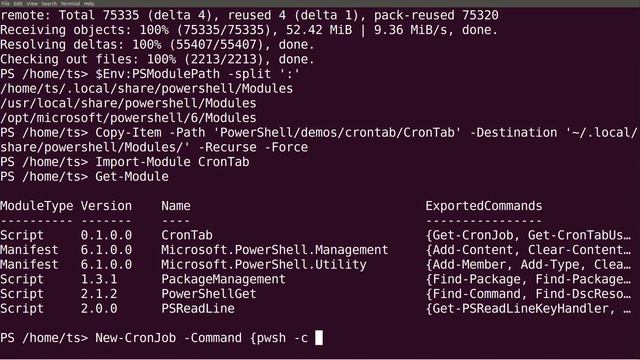 How to install and use the CronTab module in PowerShell core on Linux смотреть онлайн