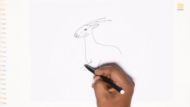 Running Saola drawings | Forest animal drawing videos | How to draw Saola step by step | #artjanag смотреть онлайн