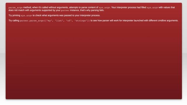 SystemExit: 2 error when calling parse_args() within ipython смотреть онлайн