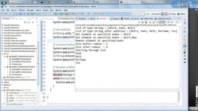 JAVA OOPS List Interface смотреть онлайн