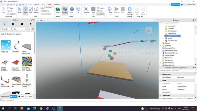 Как сделать обби в roblox studio смотреть онлайн
