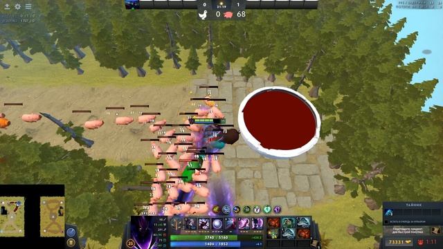 Пробуем жить против свинок веномов.CHICKENS vs PIGS DOTA 2 смотреть онлайн