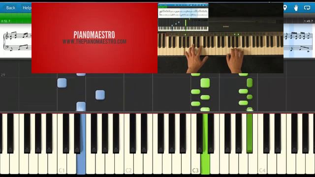 Johnny B Goode - Chuck Berry -- piano lesson with Synthesia смотреть онлайн