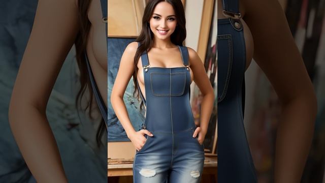 [AI Dream]  Denim Gaze: Beauty And Charm In The Studio