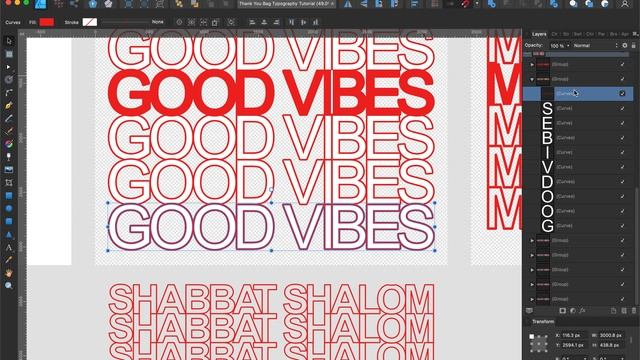 Thank You Bag Typography SVG Cut File Tutorial in Affinity Designer смотреть онлайн