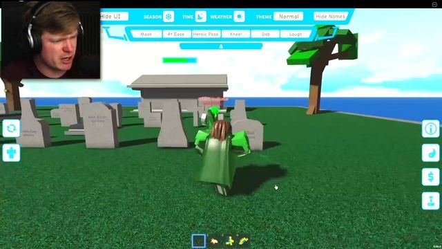 Playing the ULTIMATE SUPER HERO games in ROBLOX смотреть онлайн