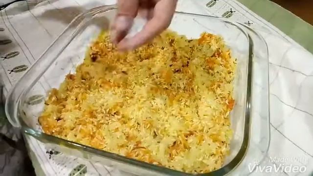 ВКУСНЕЕ РИСА Я НЕ ЕЛА!ГОТОВИМ В ДУХОВКЕ РИС С МЯСОМ И ОВОЩАМИ ！