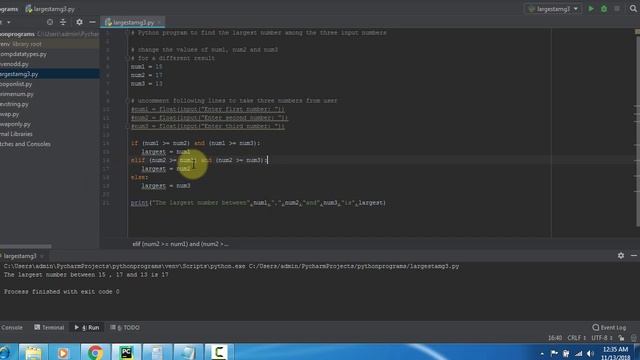 python tutorial for beginners | python find largest number program | python tutorial | Harisystems смотреть онлайн
