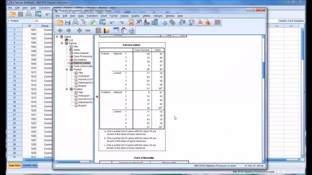 Conducting a Kolmogorov-Smirnov Normality Test (K-S Test) in SPSS смотреть онлайн
