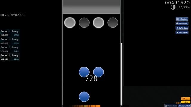OSU!Mania | Garakuta Doll Play (EXPERT) S смотреть онлайн