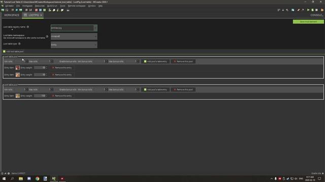 MCreator Tutorial: How to use loot tables | 2020.1 смотреть онлайн