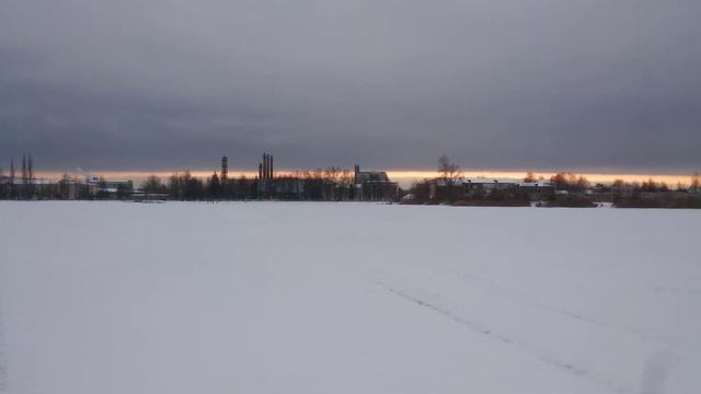 Закат зимой вид с озера смотреть онлайн