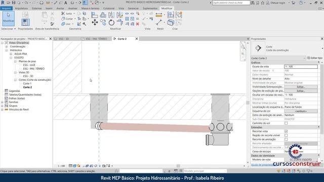 Revit MEP 2019 Básico Aula 14/24: Banheiro - Sistema de esgoto смотреть онлайн