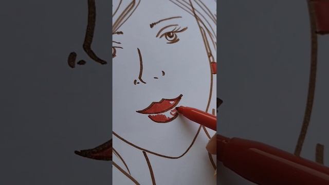 Девушка маркером, процесс рисования. Залипательное видео смотреть онлайн