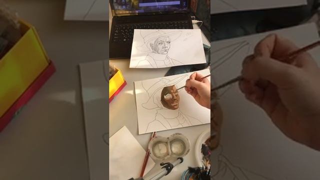 Урок 5. Портрет. Акрил. смотреть онлайн