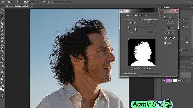 Hair Masking Using Color Range In Photoshop | How to extract hair | AamirGFX смотреть онлайн