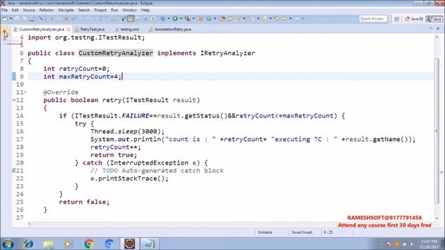 RAMESHSOFT: How to execute/re-run failed Test cases Approach-1 in Selenium || Selenium in Realtime смотреть онлайн