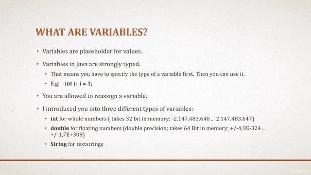Fundamentals of Java with NetBeans : Explanation: Variables смотреть онлайн